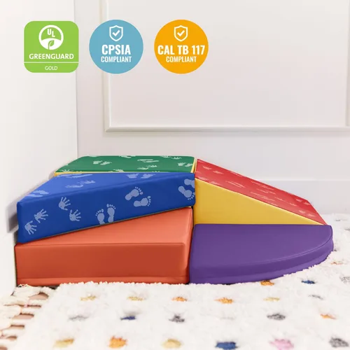 Miniatura 4 de ECR4Kids SoftZone Junior Tiny Twisting Climber, juego para principiantes, manos y pies, 5 piezas Hands and feet
