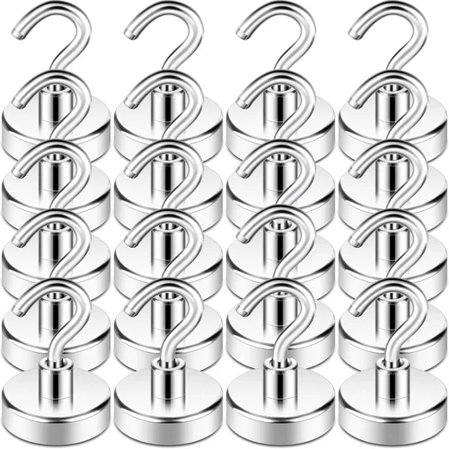 Miniatura 33 de Neosmuk Ganchos magnéticos, esenciales para cruceros, más de 32 libras, ganchos magnéticos resistentes para cabinas de cruceros, refrigerador