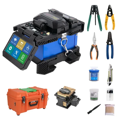 ORIENTEK Máquina de empalme de soldadura de fibra óptica de alineación de núcleo T45 Máquina de empalme de fibra óptica FC-30 Cuchilla de fibra