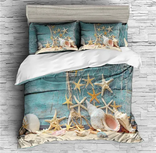 Miniatura 15 de REALIN Hawthorn Bedding - Juego de funda de edredón 3D, juego de cama de bosque japonés y río de montaña de 2/3/4 piezas, fundas de edredón