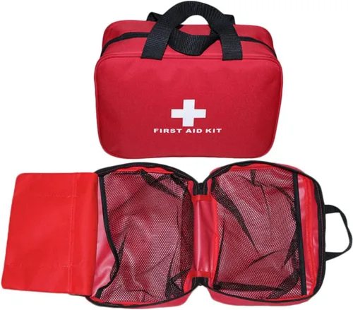 Kit vacío de primeros auxilios de nailon, compacto, impermeable y ligero, bolsa de primeros auxilios con cremallera para emergencias en el hogar,