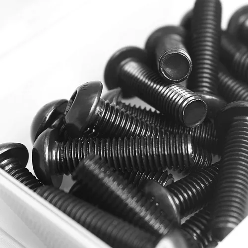 Miniatura 9 de Tornillos de cabeza de botón M4 x 45 mm, acero de aleación de grado 10.9, acabado de óxido negro, accionamiento hexagonal Allen métrico, totalmente