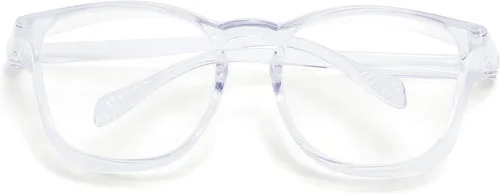 Miniatura 2 de mincl Anteojos de seguridad antivaho antisaliva con protección UV, bloqueo de luz azul, para hombres y mujeres, marco cuadrado, lente transparente