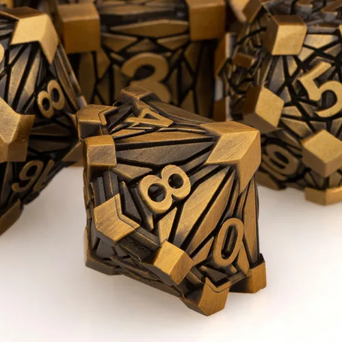 Miniatura 4 de Juego de dados de metal de 7 piezas con caja, dados D y D rojos para Debris RPG para juegos de mesa D&D, juego de rol, juego de dados poliédricos