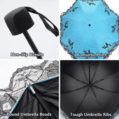 Miniatura 5 de ACGrade Sombrilla, sombrilla de encaje, sombrilla de encaje, sombrilla de encaje para mujer, sombrillas para mujer, sombrilla de verano para mujer