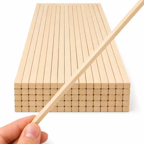 Miniatura 9 de 40 varillas cuadradas de tilo de 12 pulgadas, tacos de madera sin terminar de 1/4 pulgadas x 12 pulgadas para manualidades, varillas de madera