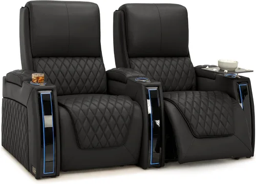 Miniatura 20 de Seatcraft Apex Zero-Gravity CoolZero - Asiento de cine en casa de cuero italiano, reposacabezas eléctrico, lumbar eléctrico, reclinable eléctrico