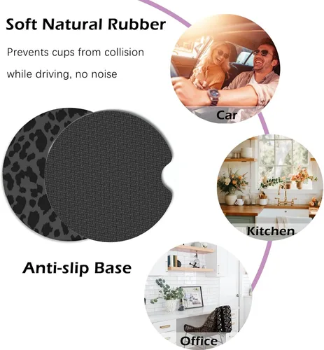 Miniatura 5 de KARREAL Posavasos para Tazas de Automóvil, Insertos Antideslizantes de Goma de Neopreno para Portavasos, Accesorios de Interior de Automóvil