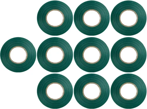 Sunlite 41412-SU - Paquete de 10 cintas eléctricas de PVC, 60 pies x 0.75 pulgadas, para empalme, protección y aislamiento de cables, resistente a