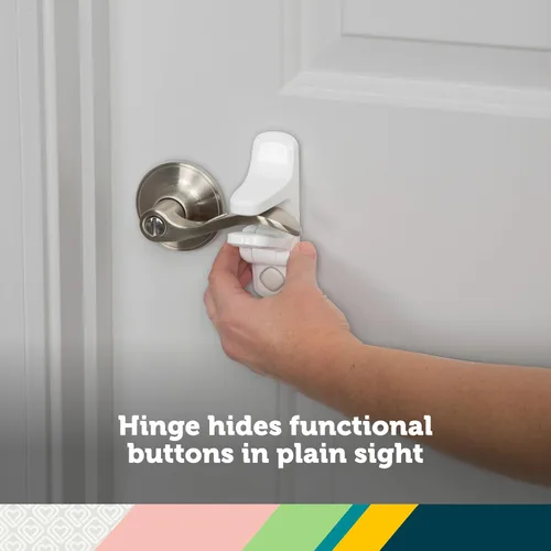Miniatura 3 de Safety 1st OutSmart - Cerradura de palanca de puerta a prueba de niños, color blanco, 1 unidad