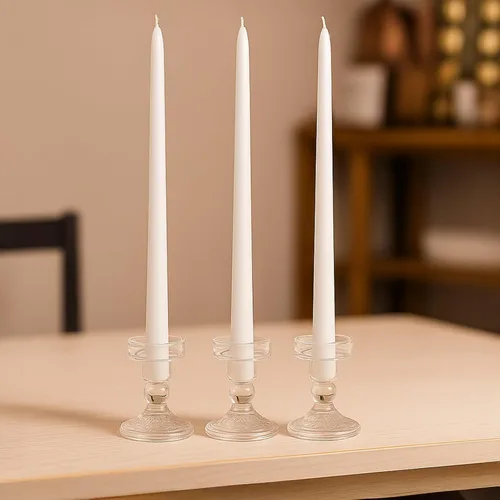 Miniatura 57 de Efavormart 12 Pack 11" Velas cónicas de cera de parafina de rosa mate de color oro rosa de alta calidad, velas de cena largas sin aroma, con mecha