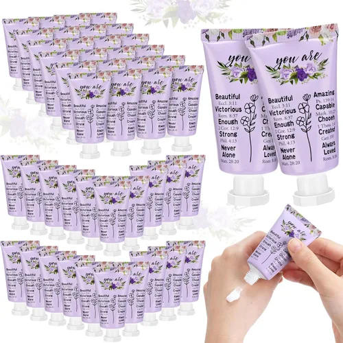Miniatura 20 de Paquete de 50 Lociones Cristianas para Manos a Granel Regalos para Mujeres Rellenos de Calcetines de Navidad Regalos Bíblicos Mini Loción de Manos