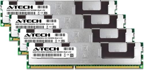 Miniatura 2 de A-Tech Kit de 64 GB (4 x 16 GB) RAM para Supermicro Super X8DA6, X8DTN+-LR, X8DTU-F, X9DB3-F, X9QR7-TF+, X9QRi-F+, X9SRE, X9SRi-3F DDR3 1066MHz