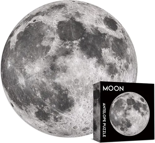 Miniatura 15 de ANTELOPE Rainbow Moon - Rompecabezas de 1000 piezas para adultos, tema espacial, cartón, rompecabezas redondo, alta resolución, acabado mate, sin