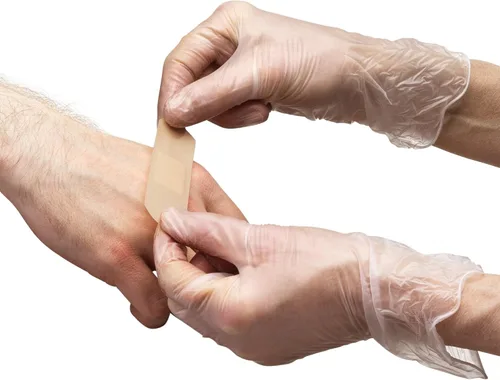 Miniatura 8 de Care Plus – Guantes de vinilo desechables, sin talco, transparentes, sin látex, hipoalergénicos, caja de 100, M