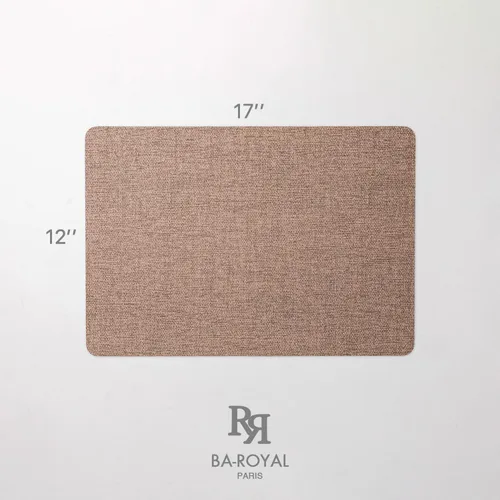 Miniatura 2 de Baroyal Juego de 6 manteles individuales de piel sintética de vinilo, lavables, lavables, para cocina, mesa de comedor, resistentes al calor