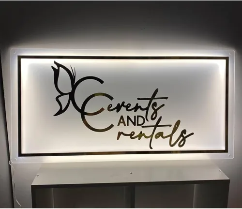 Miniatura 8 de Letrero LED con logotipo personalizado, letrero acrílico personalizado, letreros de negocios personalizados Logotipo de negocio personalizado