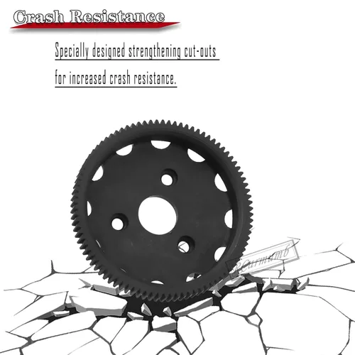 Miniatura 4 de RC 48P 90T Pieza de mejoras de engranajes rectos para 1/10 Slash Rustler Stampede Bandit 2WD VXL XL-5, nailon resistente 5PCS 90T Spur Gear Hops Up
