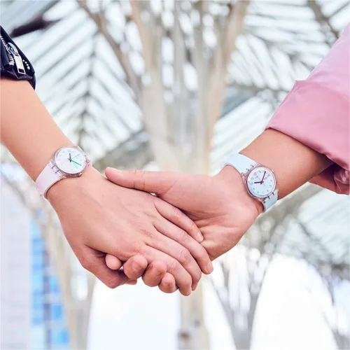 Miniatura 2 de Swatch GE713 - Reloj analógico de cuarzo para mujer con correa de silicona, Turquesa, talla única , Pulsera