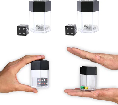 Miniatura 4 de sumrica Juego de dados mágicos explosivos (paquete de 3, negro) que cambian los dados mágicos, trucos de magia de primer plano, actuación escénica