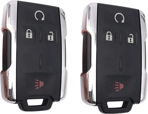 Funda de repuesto inteligente para llavero con control remoto para GMC Sierra Canyon, Chevy Silverado Colorado 2014 2015 2016 2017 sin llave Plata 2