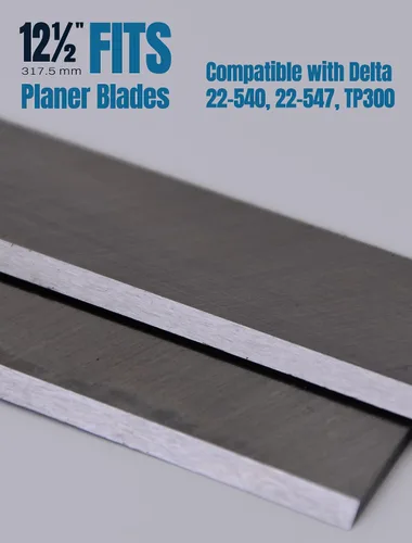Miniatura 3 de Cuchillas cepilladoras de 12-1/2 pulgadas compatibles con cepilladoras de madera Delta 22-540 22-547 TP300, 2 piezas de 12.5 pulgadas HSS cuchillas
