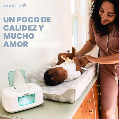 Miniatura 8 de Jool Baby TinyBums - Calentador y dispensador de toallitas para bebés con luz LED cambiante e interruptor de encendido/apagado (aguamarina)