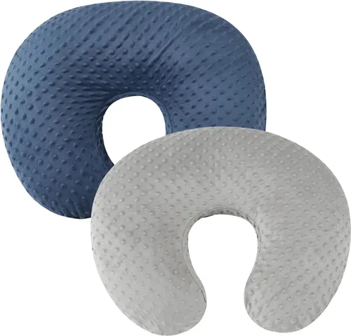 Juego de fundas para almohada de lactancia Dot 2 piezas, fundas ultra suaves compatibles con almohada Boppy, almohada estándar para bebé niño niña