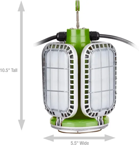 Miniatura 3 de PowerSmith PTLK516-130 - Luz de trabajo LED temporal de 16,000 lúmenes con 4 paneles pivotantes, gancho de metal de montaje rápido y cable