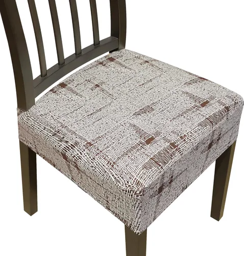 Miniatura 34 de Juego de 4 fundas elásticas para sillas de comedor, fundas para sillas de comedor, fundas para sillas de cocina, fundas de asiento extraíbles y Beige