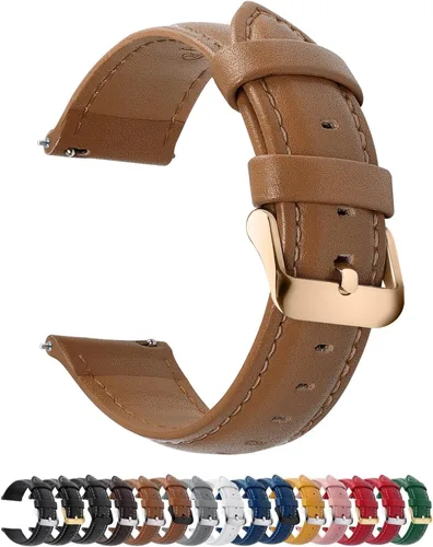 Miniatura 21 de Fullmosa Correa de reloj de piel de liberación rápida para hombres y mujeres, correas de repuesto de ancho 0.472 in, 0.551 in, 0.630 in, 0.709 in