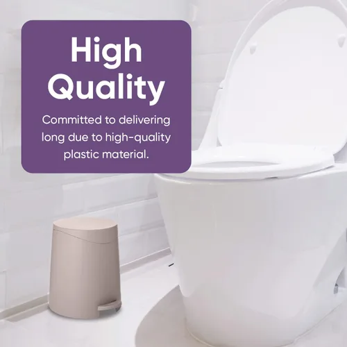 Miniatura 7 de Superio Mini cubo de basura para baño con tapa de 3 litros, cubo de basura de plástico de 0.75 galones, moderno bote de basura con pedal de pie
