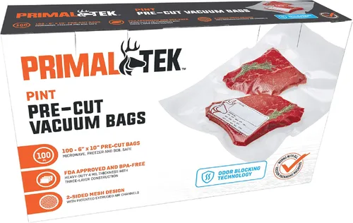 Bolsas de vacío precortadas de 6 x 10 pulgadas, 100 bolsas de pinta para conservación de alimentos, bolsas selladoras al vacío sin BPA, aptas para