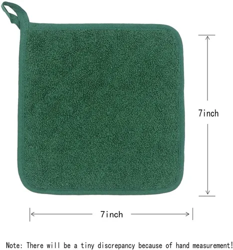Miniatura 5 de Juego de 4 soportes de algodón para ollas de algodón, lavables a máquina, resistentes al calor, para uso diario, cocina, almohadillas calientes