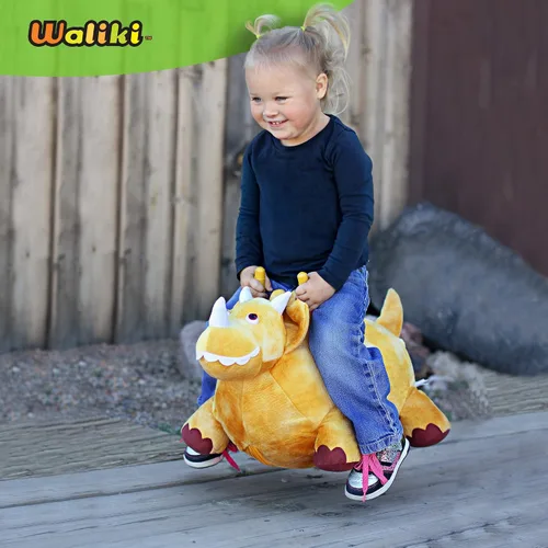 Miniatura 5 de WALIKI Caballo Saltarín Inflable Caballo Inflable de Salto para Niños Caballo de Salto (Triceratops)