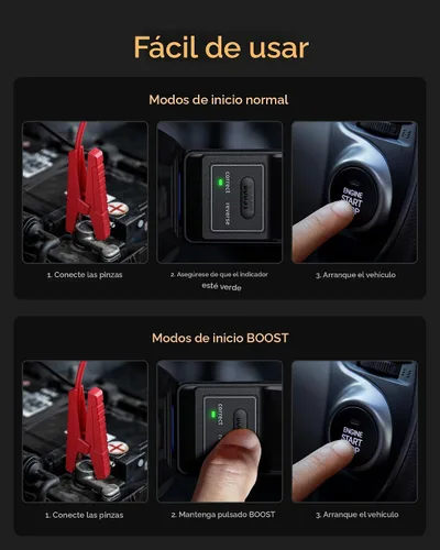 Miniatura 9 de WOLFBOX Arrancador de 3000 A con compresor de aire, batería portátil de coche de 59.2 Why 160 PSI con carga rápida de 65 W, batería de 12 V