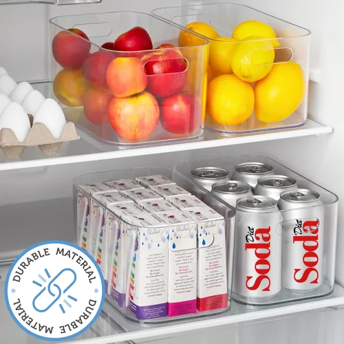 Miniatura 2 de STORi Bliss - Contenedor organizador de despensa transparente abierto de 10 x 6 pulgadas, recipientes de plástico con asa para cocina, refrigerador