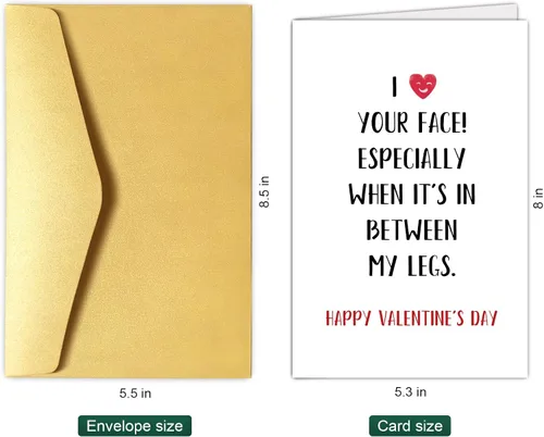 Miniatura 2 de Chenive Divertida tarjeta del día de San Valentín para él y ella, tarjeta traviesa del día de San Valentín para marido, esposa, prometido, BF GF