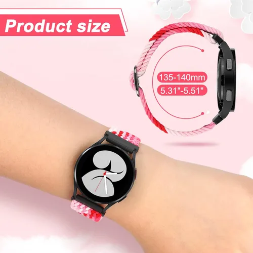 Miniatura 3 de Paquete de 5 correas deportivas de nailon solo compatibles con Samsung Galaxy Watch 5 Pro de 1.772 pulgadas/Galaxy Watch 5 y 4 de 1.575 pulgadas