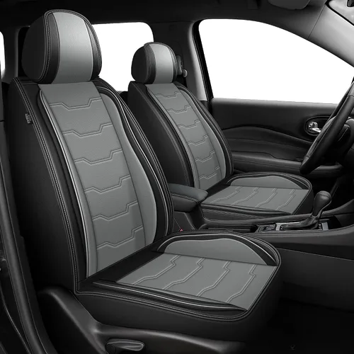 Miniatura 20 de DISUTOGO Juego completo de fundas de asiento para Honda Civic 2003-2024 2025 2026, impermeables, de cuero de primera calidad para fundas de asiento