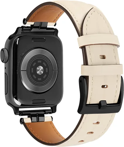 Miniatura 10 de Correa de cuero compatible con correas de Apple Watch para hombres de 38/40/41/42/44/45/46/1.929 in, correa de cuero genuino para iWatch Series 10