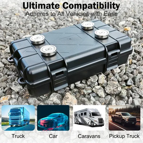 Miniatura 7 de Llavero magnético grande de 7.3 x 4.2 pulgadas para debajo de los camiones, soporte para llaves de automóvil, caja magnética resistente para llaves