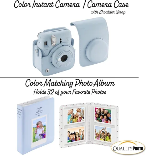 Miniatura 4 de Fujifilm Cámara instantánea Instax Mini 12 + 20 impresiones fotográficas + paquete de calidad fotográfica, funda, calcomanías decorativas, marcos