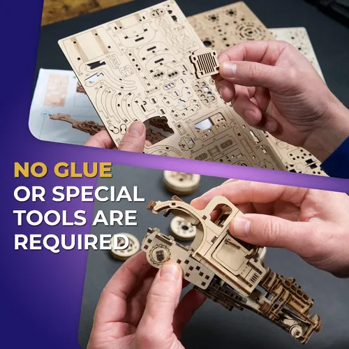Miniatura 4 de UGEARS Rompecabezas de modelos de coche 3D – Hot Rod Furious Mouse con innovadores motores duales – Rompecabezas de madera 3D para adultos y toda
