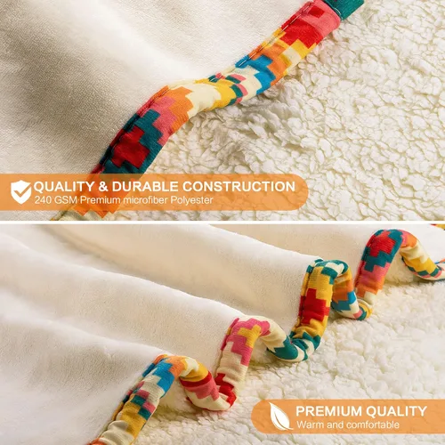 Miniatura 4 de Manta con Capucha de Llama Alpaca Usable para Adultos – Mullida Súper Suave Cálida Acogedora de Franela de Felpa y Sherpa Sudadera con Capucha Manta
