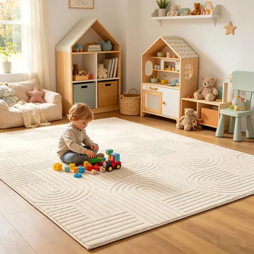 Miniatura 80 de UKELER Tapete antideslizante para puerta, alfombras de acento modernas para entrada, estilo romántico campestre americano, alfombras de algodón
