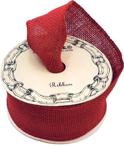 Miniatura 8 de Cinta tejida de arpillera de tela beige, 2 1/2 pulgadas x 10 yardas, borde con alambre, cinta de árbol de Navidad marfil para manualidades, adornos