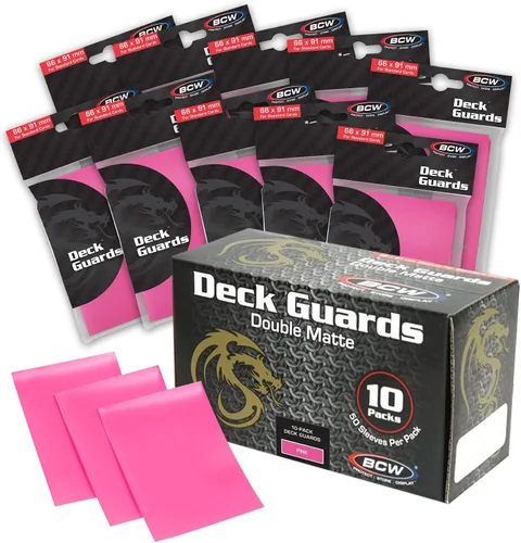 Miniatura 12 de BCW Deck Guard - Fundas dobles mate para tarjetas, caja de 500 unidades (10 paquetes de 50 fundas), sin ácidos, sin PVC, se adapta a tarjetas