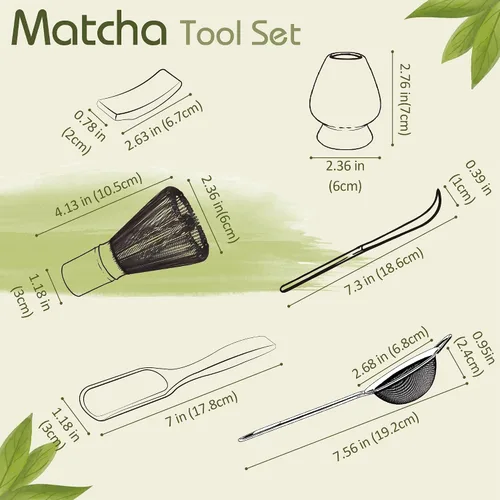 Miniatura 4 de Juego de 6 batidores de matcha, kit de herramientas de fabricación de matcha ceremonial japonés para batidor de bambú, cuchara de matcha, cuchara