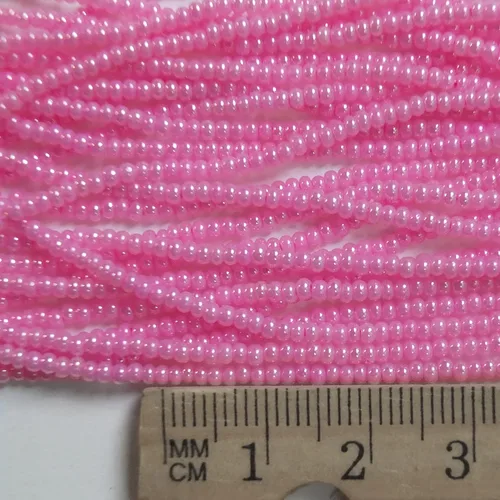 Miniatura 3 de Granos de la semilla 11/0 Checa Rosa Perla Perlas de Vidrio (B00261)
